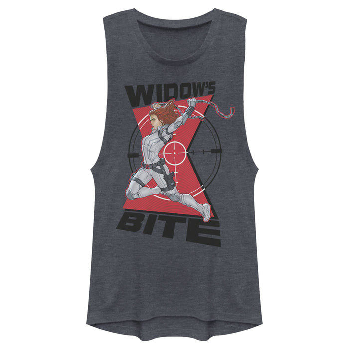 Fifth Sun Junior's Marvel Black Widow In The Crosshairs Festival Muscle Tee