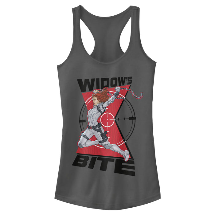 fifth sun Junior's Marvel Black Widow in the Crosshairs Racerback Tank Top