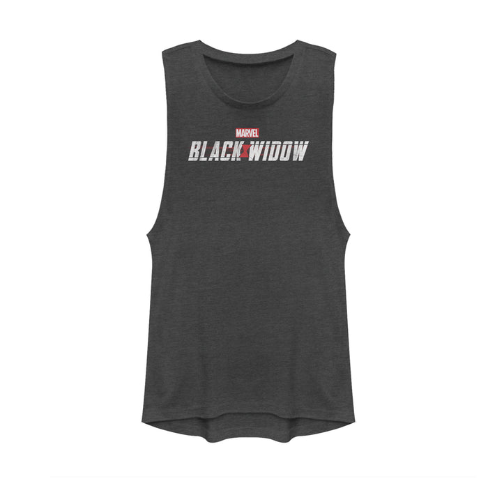fifth sun Junior's Marvel Black Widow Movie Logo Festival Muscle Tee