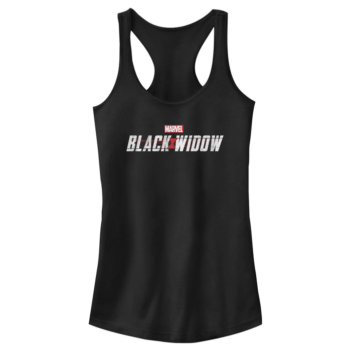 fifth sun Junior's Marvel Black Widow Movie Logo Racerback Tank Top