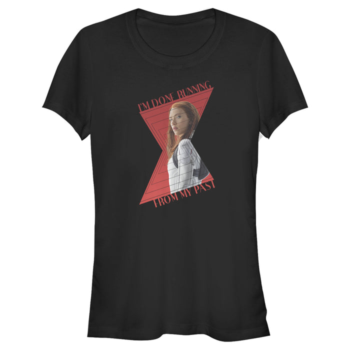 fifth sun Junior's Marvel Black Widow Running from Past T-Shirt