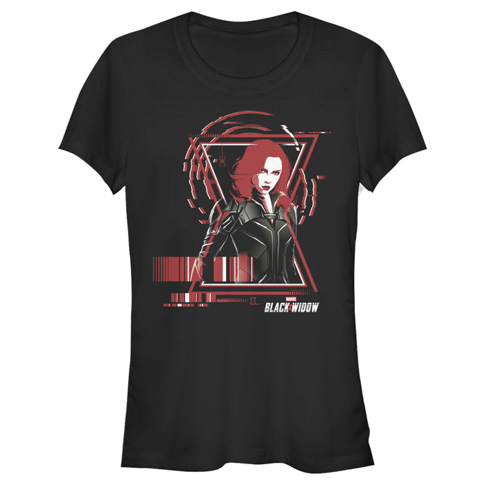 fifth sun Junior's Marvel Black Widow Stealth Barcode T-Shirt