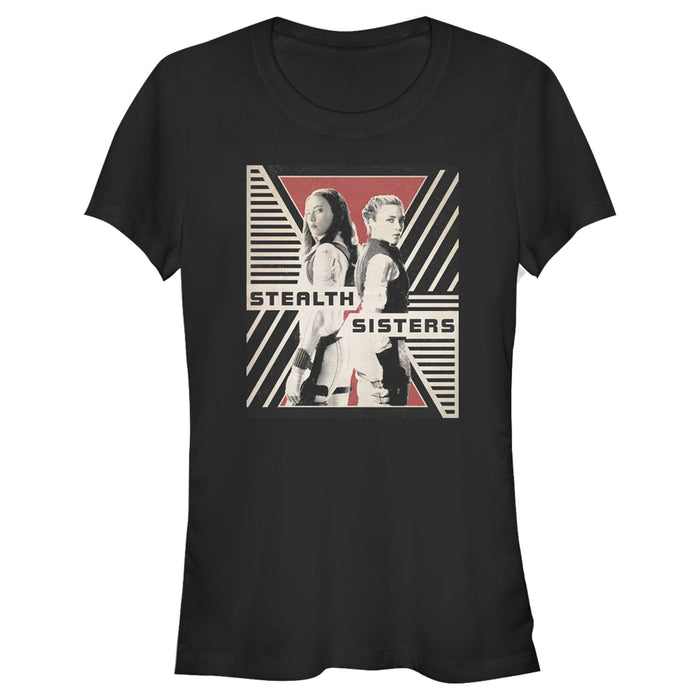 fifth sun Junior's Marvel Black Widow Stealth Sisters Streak T-Shirt