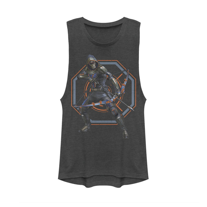 fifth sun Junior's Marvel Black Widow Taskmaster Target Festival Muscle Tee