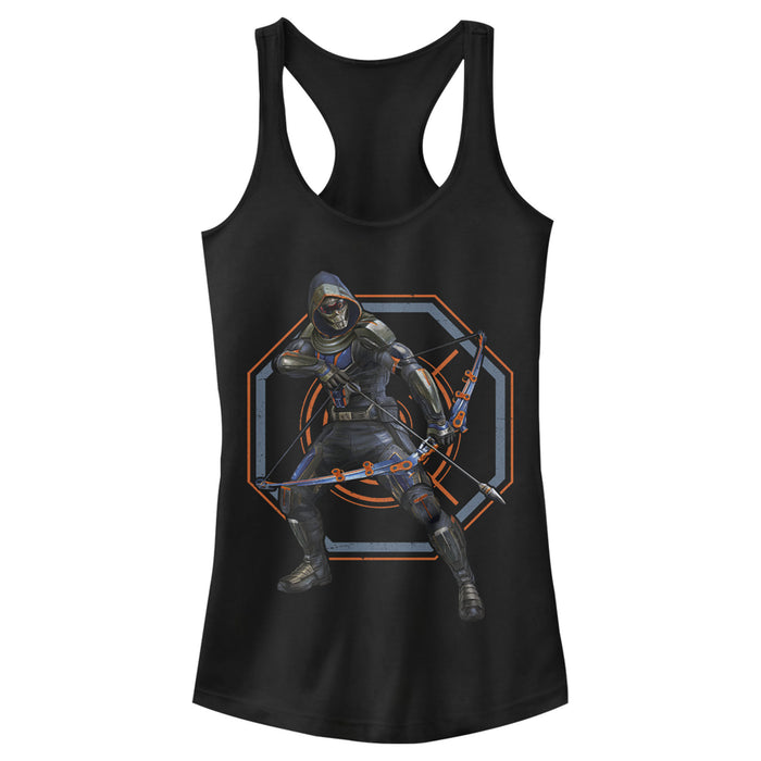 fifth sun Junior's Marvel Black Widow Taskmaster Target Racerback Tank Top