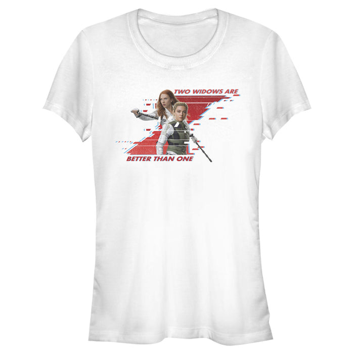 Fifth Sun Junior's Marvel Black Widow Two Better Than One T-Shirt