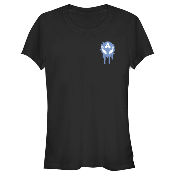 fifth sun Junior's Marvel Captain America Venom Infected Badge T-Shirt
