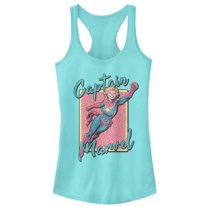 fifth sun Junior's Marvel Captain Marvel 90's Vibe Racerback Tank Top