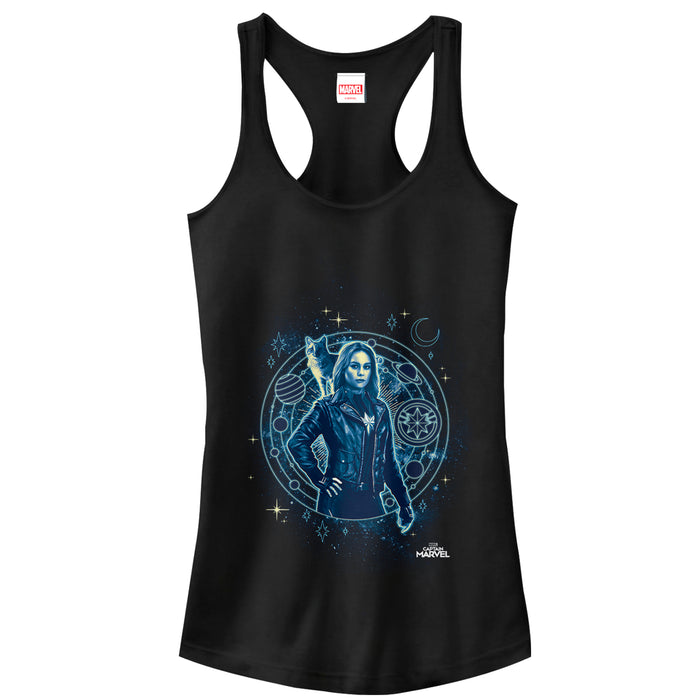 fifth sun Junior's Marvel Captain Marvel Celestial Partners Racerback Tank Top