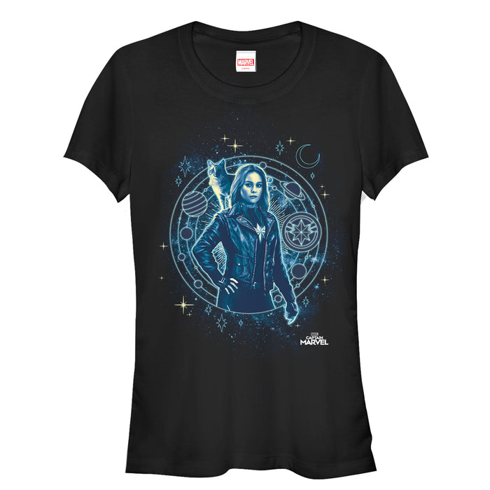fifth sun Junior's Marvel Captain Marvel Celestial Partners T-Shirt