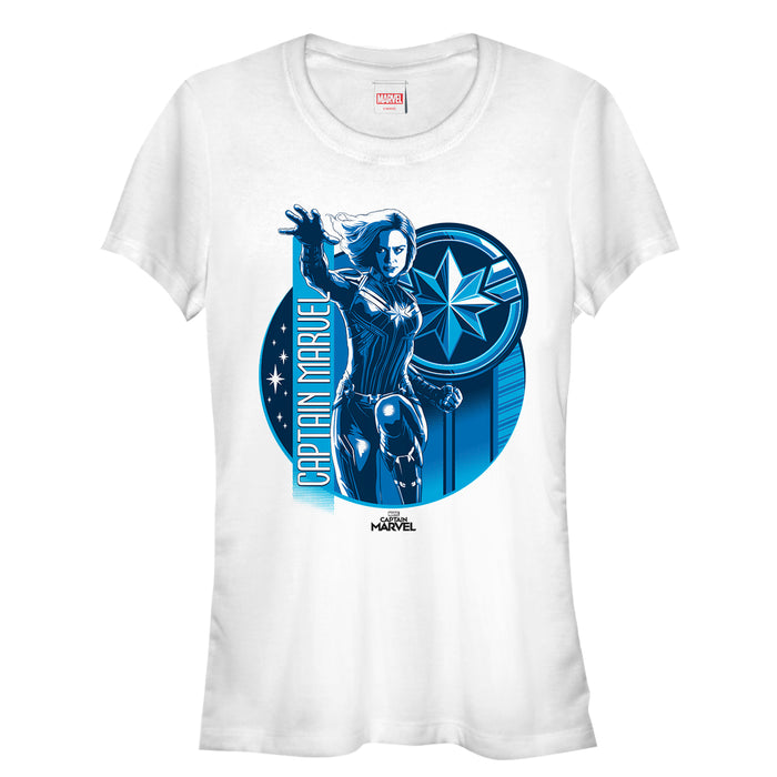fifth sun Junior's Marvel Captain Marvel Galactic Hero T-Shirt