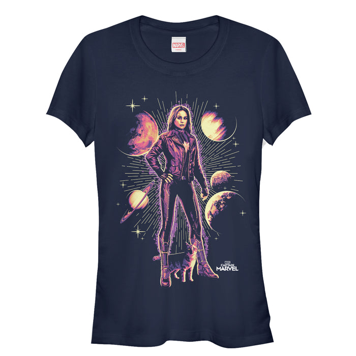 fifth sun Junior's Marvel Captain Marvel Goose Partners T-Shirt