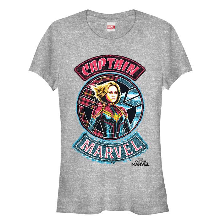 fifth sun Junior's Marvel Captain Marvel Hero Patch T-Shirt