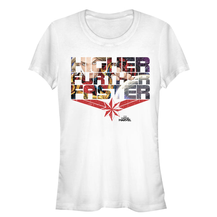 fifth sun Junior's Marvel Captain Marvel Higher Comic Scenes T-Shirt
