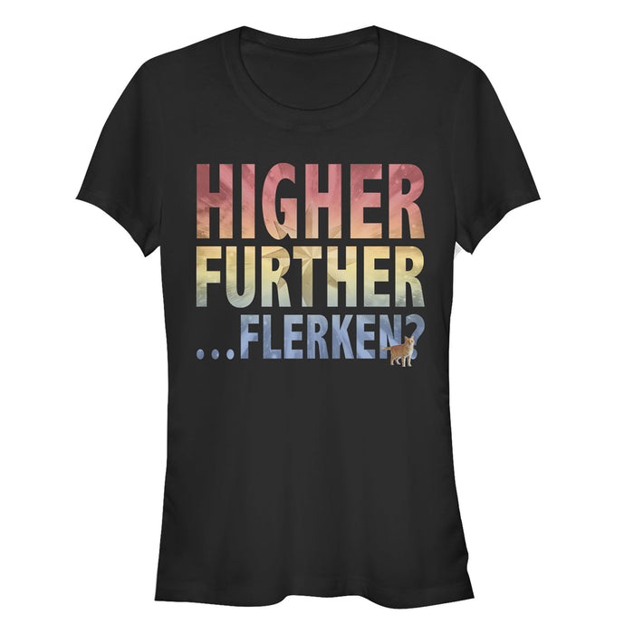 fifth sun Junior's Marvel Captain Marvel Higher Further Flerken T-Shirt