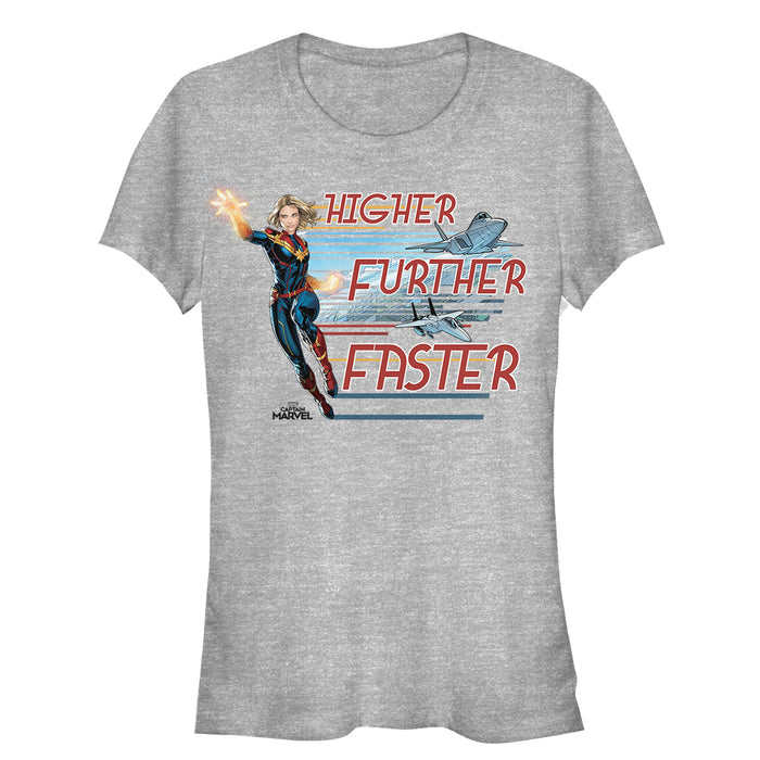 fifth sun Junior's Marvel Captain Marvel Higher Mantra Cartoon T-Shirt
