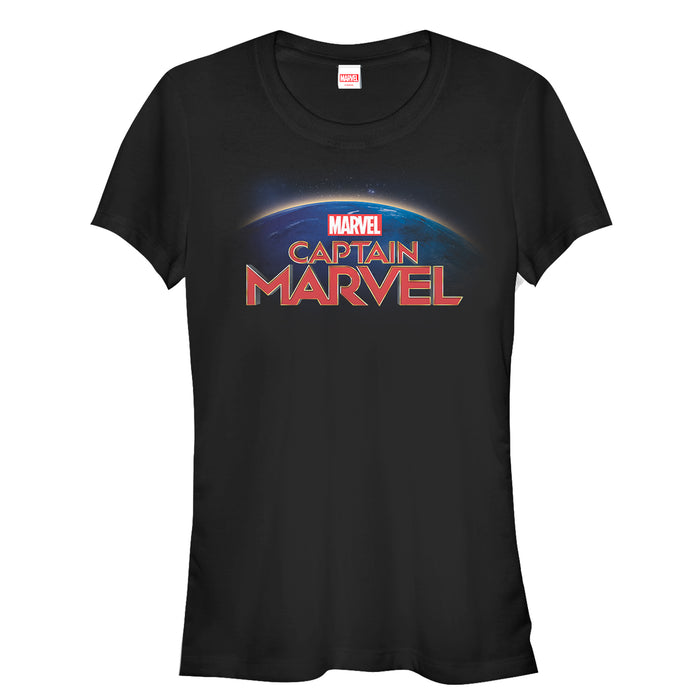 fifth sun Junior's Marvel Captain Marvel Horizon Logo T-Shirt