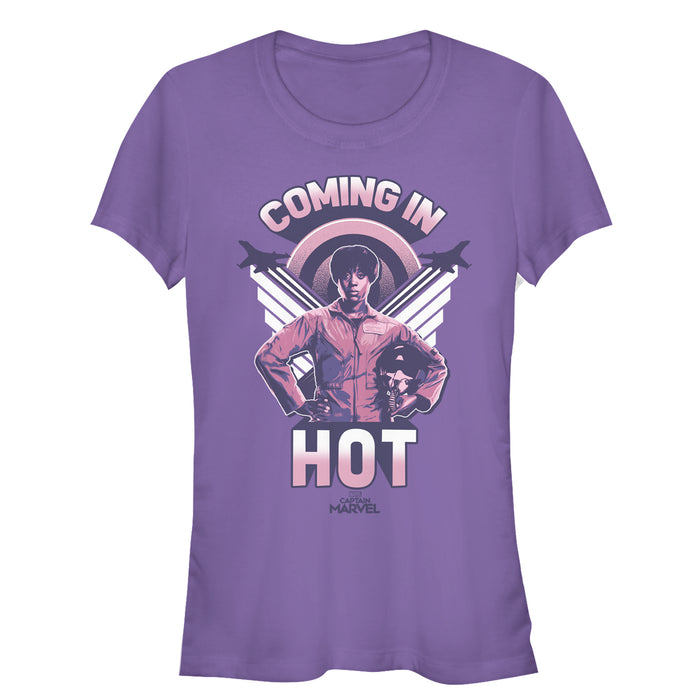 fifth sun Junior's Marvel Captain Marvel Maria Wings T-Shirt