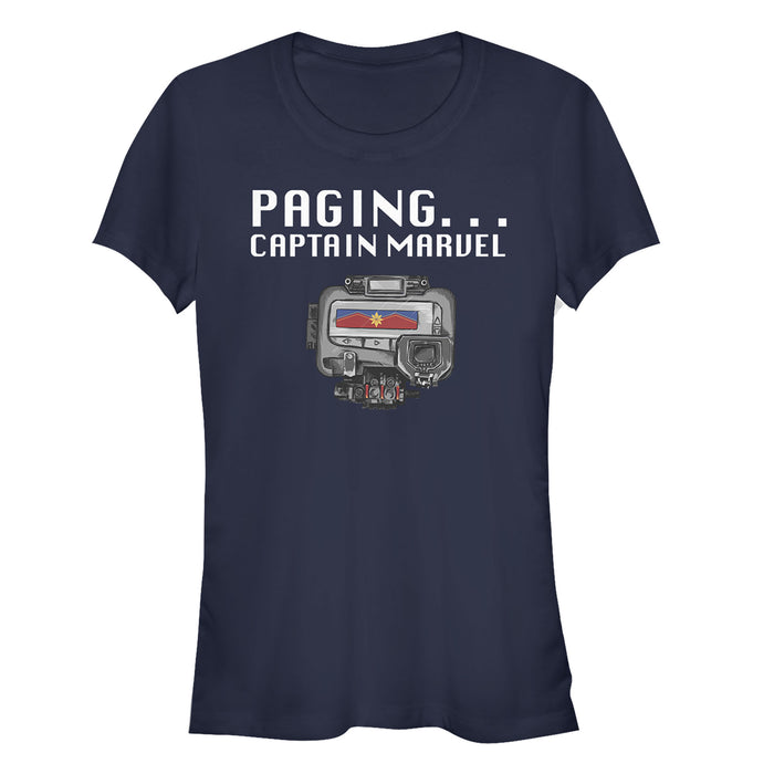 fifth sun Junior's Marvel Captain Marvel Pager Gadget T-Shirt