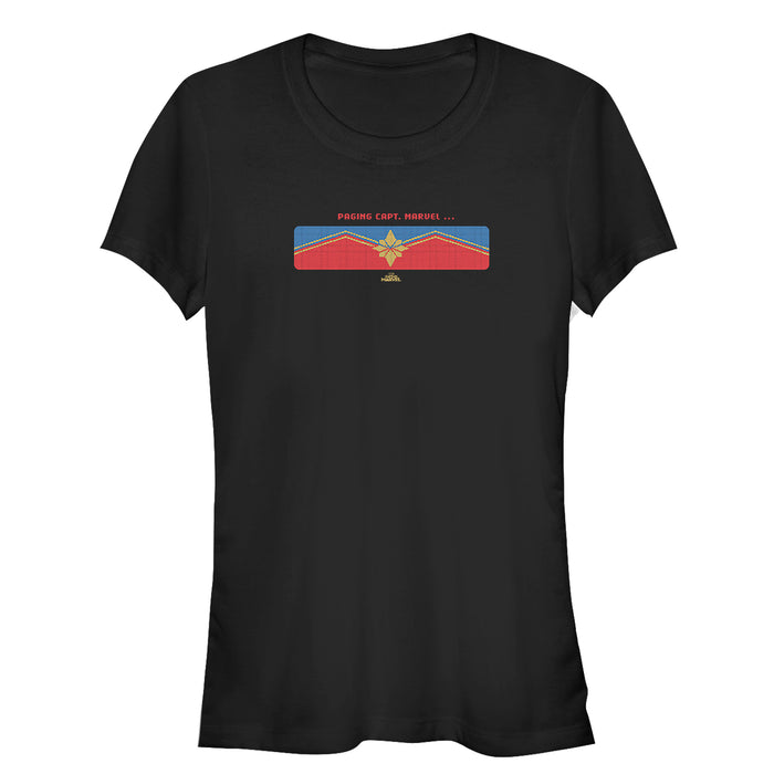 fifth sun Junior's Marvel Captain Marvel Pixelated Pager Screen T-Shirt