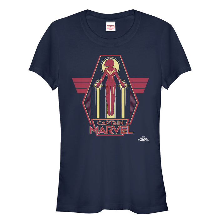 fifth sun Junior's Marvel Captain Marvel Retro Take Flight T-Shirt
