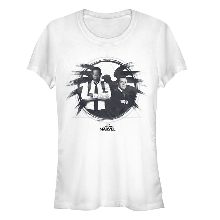 fifth sun Junior's Marvel Captain Marvel S.H.I.E.L.D Agents T-Shirt