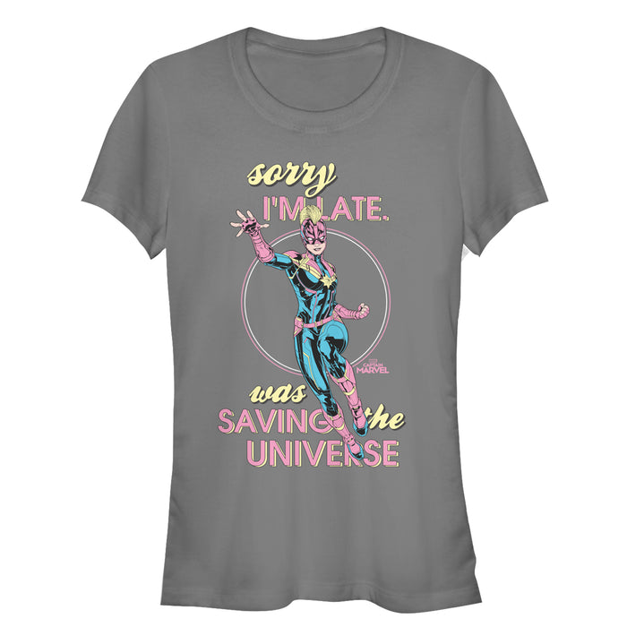fifth sun Junior's Marvel Captain Marvel Sorry Saving Universe T-Shirt