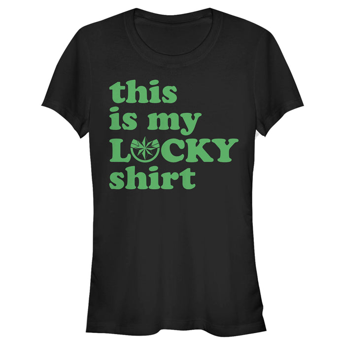 fifth sun Junior's Marvel Captain Marvel St. Patrick's Day This Is My lucky Shirt T-Shirt