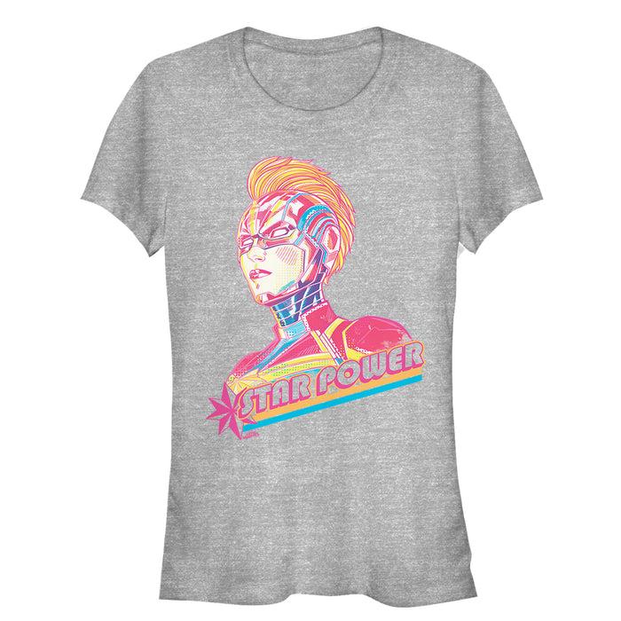 fifth sun Junior's Marvel Captain Marvel Star Power Hero T-Shirt