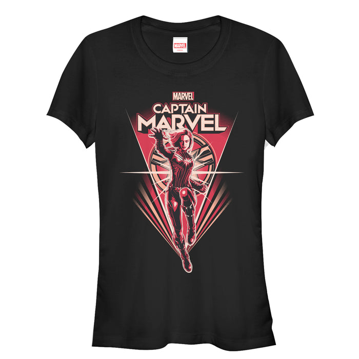 fifth sun Junior's Marvel Captain Marvel Star Streaks T-Shirt
