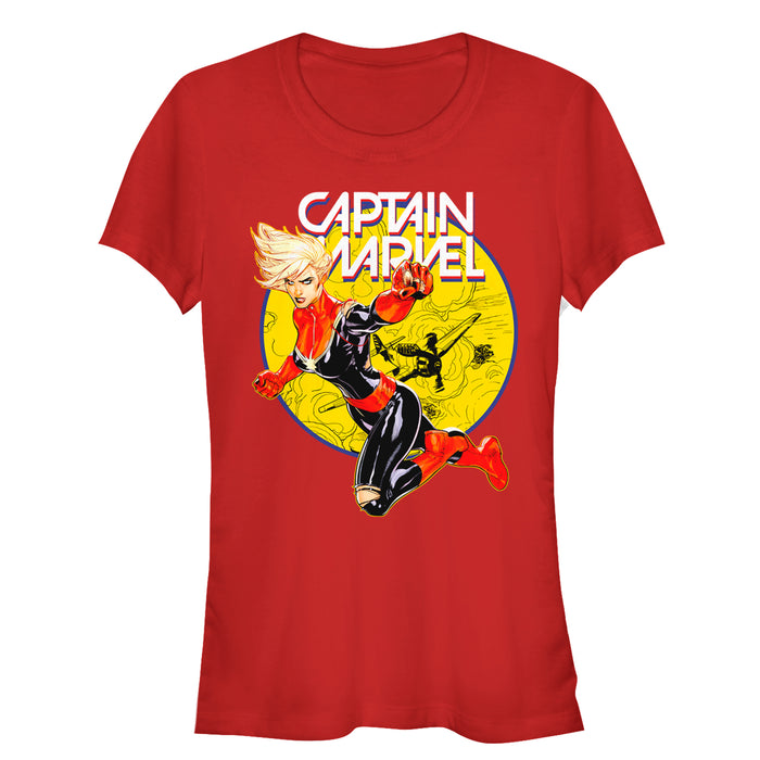 fifth sun Junior's Marvel Captain Marvel Vintage Ring T-Shirt