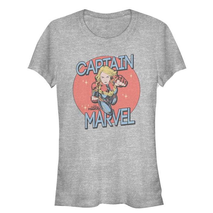 fifth sun Junior's Marvel Captain Marvel Vintage Star Circle T-Shirt
