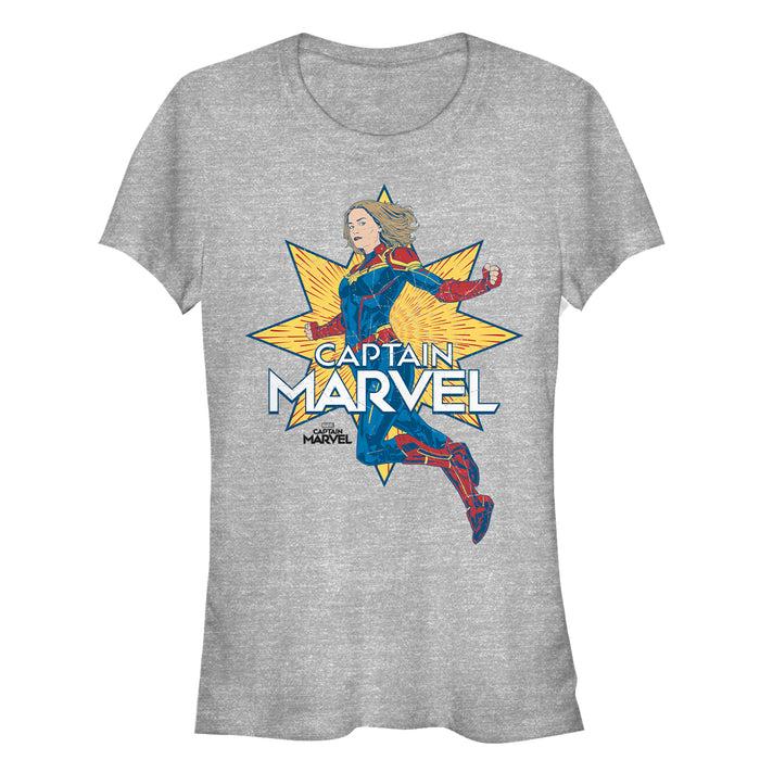 fifth sun Junior's Marvel Captain Marvel Vintage Star T-Shirt