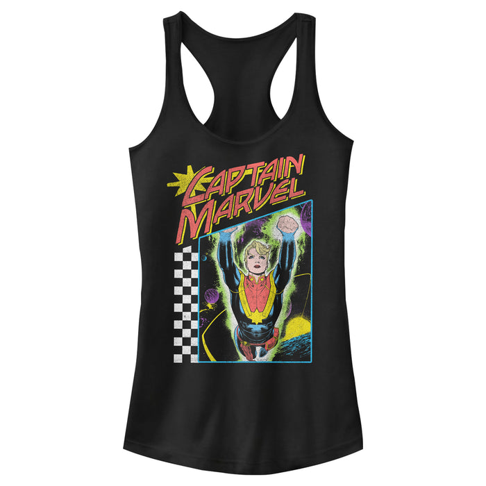 fifth sun Junior's Marvel Captain Retro Racer Racerback Tank Top