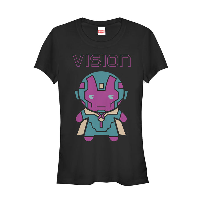 fifth sun Junior's Marvel Cartoon Kawaii Vision T-Shirt