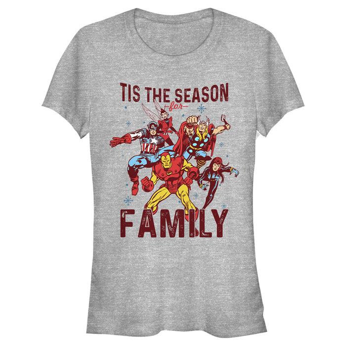 fifth sun Junior's Marvel Christmas Season for Family T-Shirt