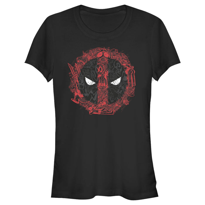 fifth sun Junior's Marvel Deadpool Cartoon Icon Logo T-Shirt