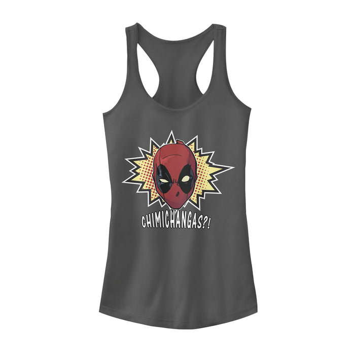 fifth sun Junior's Marvel Deadpool Chimichangas Racerback Tank Top