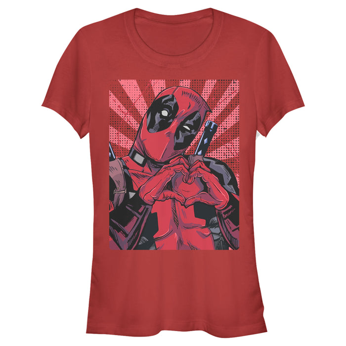 fifth sun Junior's Marvel Deadpool Heart You T-Shirt