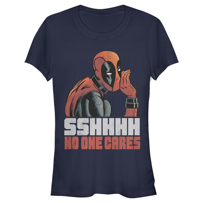 Fifth Sun Junior's Marvel Deadpool No One Cares T-Shirt