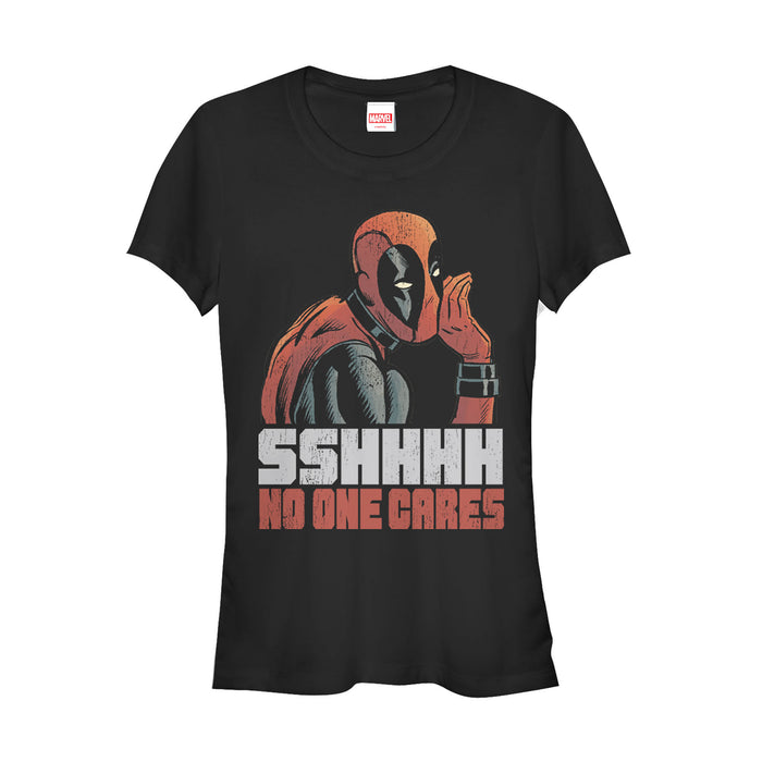fifth sun Junior's Marvel Deadpool No One Cares T-Shirt