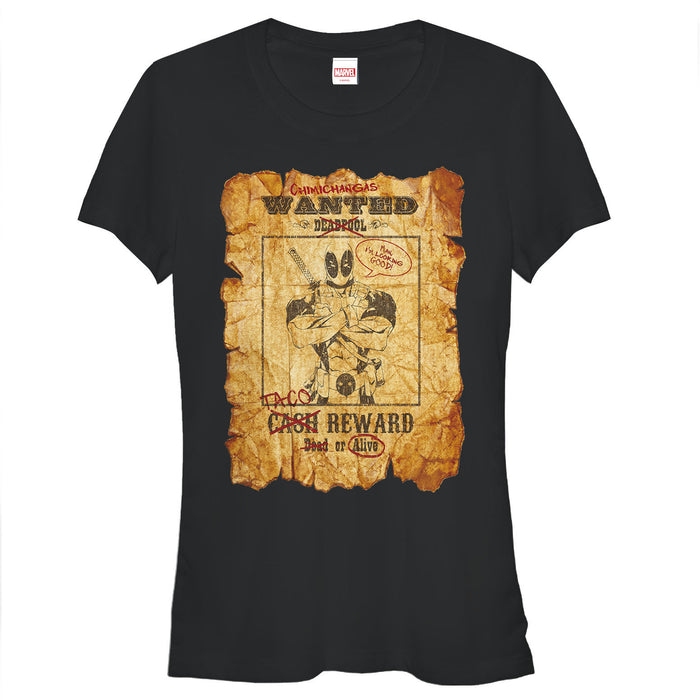 fifth sun Junior's Marvel Deadpool Wanted Poster T-Shirt