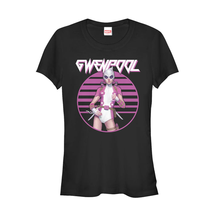 fifth sun Junior's Marvel Gwenpool Retro Circle T-Shirt