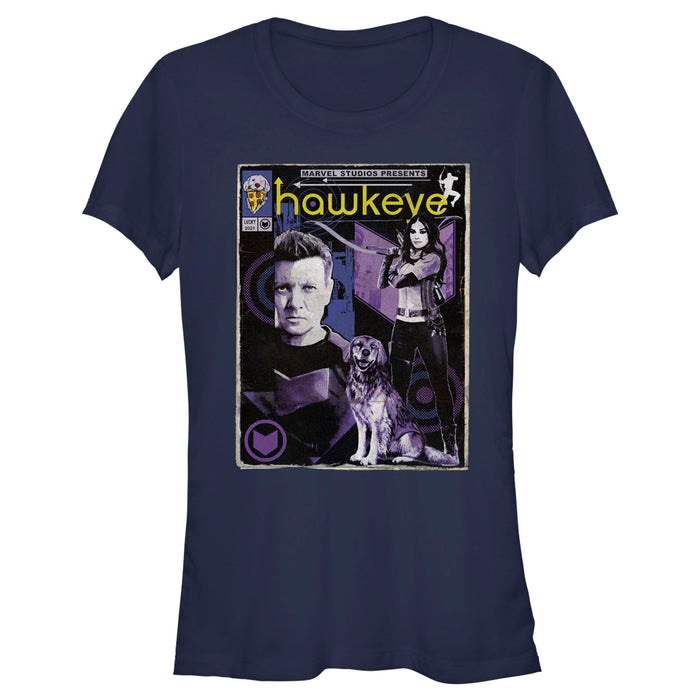 fifth sun Junior's Marvel Hawkeye Bishop and Lucky the Pizza Dog Comic Cover T-Shirt