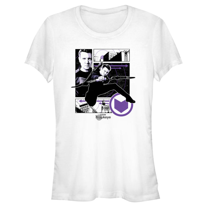 fifth sun Junior's Marvel Hawkeye Graphic Panel Icon T-Shirt