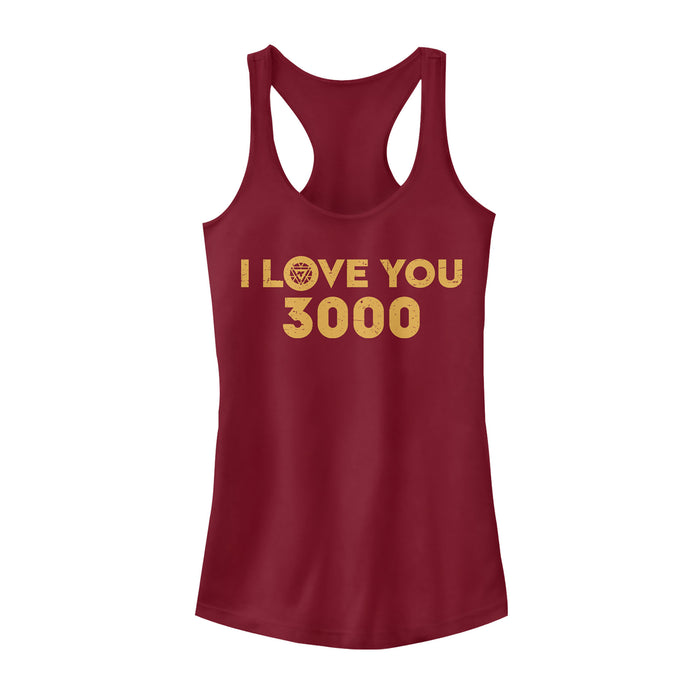 fifth sun Junior's Marvel I Love You 3000 Arc Reactor Racerback Tank Top