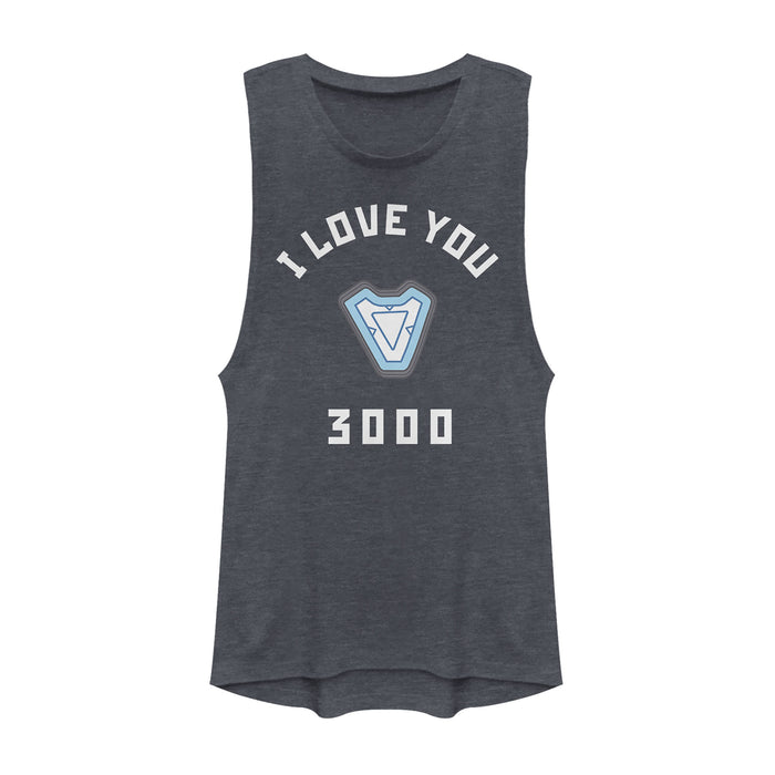 fifth sun Junior's Marvel I Love You 3000 Iron Man Reactor Festival Muscle Tee