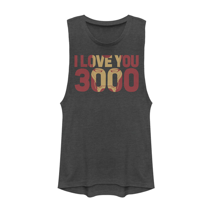 fifth sun Junior's Marvel Iron Man Love 3000 Mask Festival Muscle Tee
