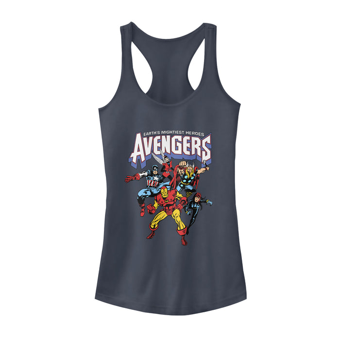 fifth sun Junior's Marvel Mightiest Heroes Avengers Racerback Tank Top