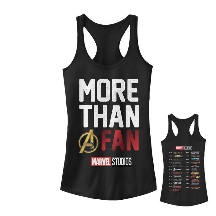 fifth sun Junior's Marvel More Than a Fan Racerback Tank Top
